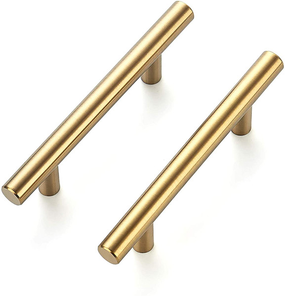 Ravinte 20 Pack 6 inch Cabinet Pulls Brushed Brass Stainless Steel Kitchen Drawer Pulls Cupboard Handles Cabinet Handles 3.75” Hole Center