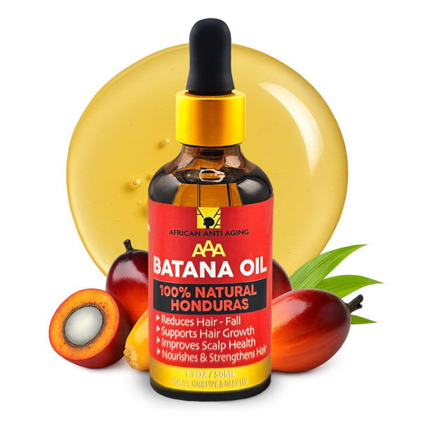 GEO BOUNTY 100% Natural Honduras Batana Oil – Supports Hair Growth, Repairs Damaged Hair, Moisturizes Dry Scalp & Skin – Made in USA 1.7 fl oz – For All Hair&Skin Types
