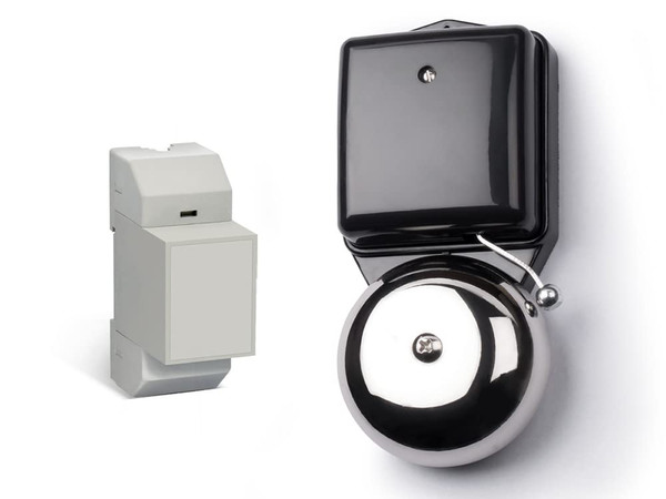 SCS Sentinel SEN5200275 External Electronic Door Bell - Wired Electro Mechanical Door Chime - RetroBell-CFI0018, Black