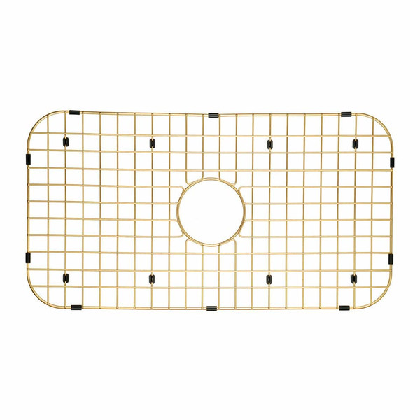 Starstar Sinks Protector Matte Gold 304 Stainless Steel Kitchen Sink Bottom Grid, Rack (26 L x 14 W)