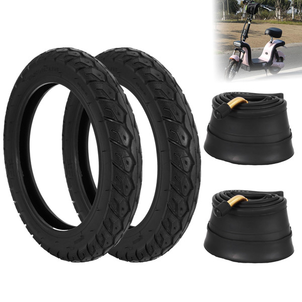 14X2.125 E-Bike Tire Tube,SOGIME 57-254 Tire and Inner Tube 2 Packs for Electric Bike Ride-On Scooter