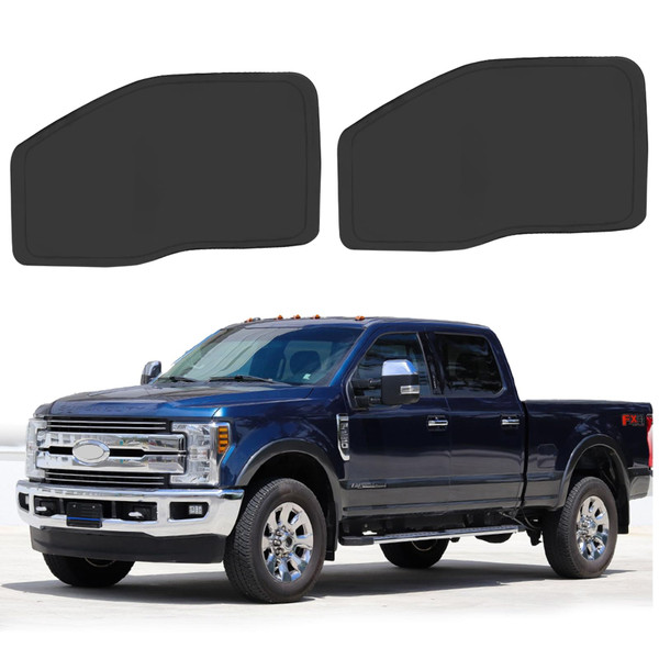 ULROLIT Front Side Window Sun Shade for 2017-2022 Fo-rd F250 F350 Super Duty Accessories 2Dr 4Dr Pickup, Foldable Window Sunshade Sun Visor Protector, Side Window Shades Sun Shield Blocks UV Rays Heat