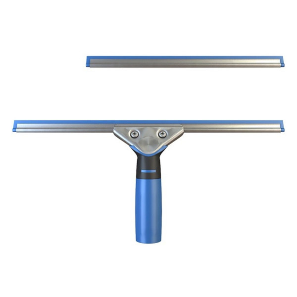 Professional Squeegee - Premium Quality Silicone Rubber Blades with Ergonomic Handle for Streak-Free Cleaning - Perfect for Windows, Shower Doors, and Railings