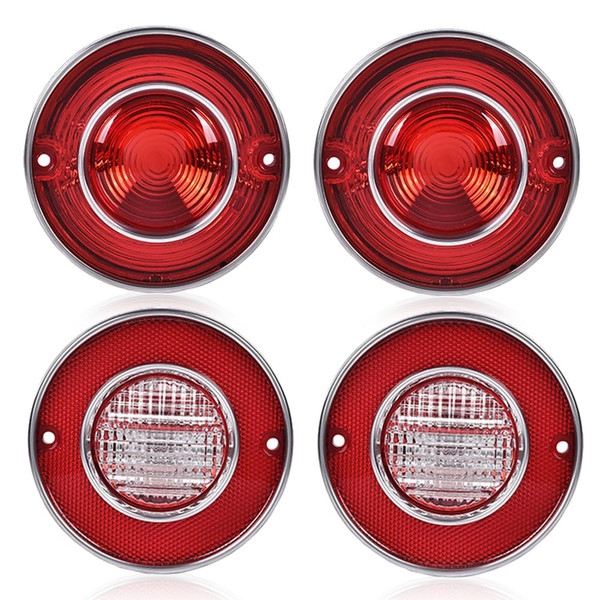 G-PLUS Tail Lights Assembly with Backup Lights Compatible with Chevy Corvette 1975 1976 1977 1978 1979 Tail Brake Lamps 4PCS 924028 Luces Traseras Rear Brake Lamps Assembly
