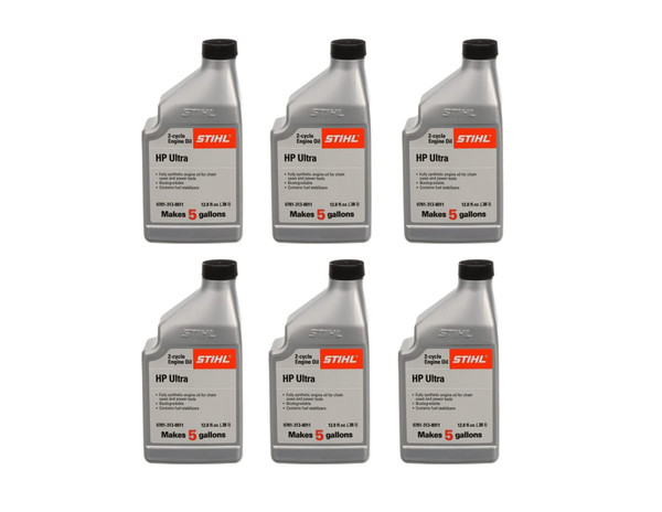 STIHL 0781 313 8013 12.8 Ounce High Performance Ultra 2 Cycle Engine Oil, 6 Pack