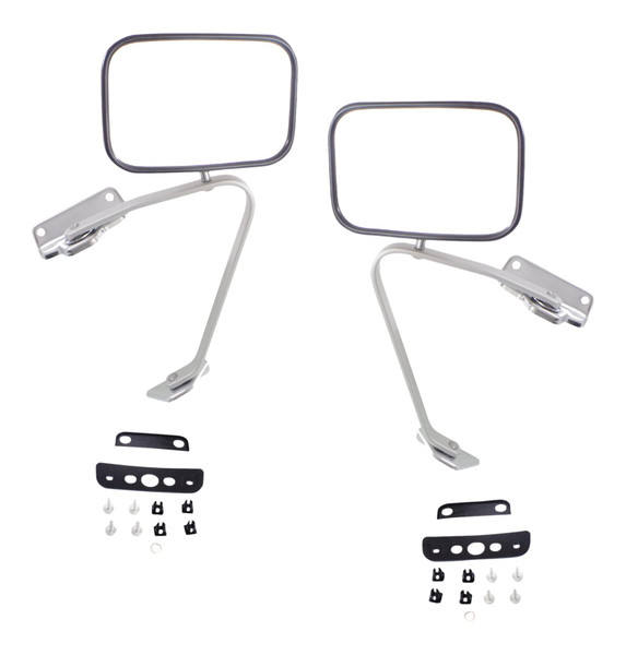 Garage-Pro Driver & Passenger Side Mirrors for Ford F-150 F-250 F-350 Bronco 1987-1991 Polished