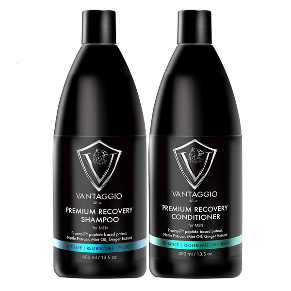 Vantaggio - Premium Shampoo & Conditioner Set – Stops Hair Loss – Boosts Hair Growth and Thickening – Procapil – DHT Blocker fights thinning and Alopecia Vantaggio - Premium Shampoo & Conditioner Set – Stops Hair Loss – Boosts Hair Growth and Thickening – Procapil – DHT Blocker fights thinning and Alopecia