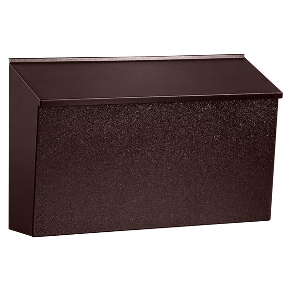 Dalmbox Wall-Mount Mailbox Large Mailbox for Post Rust-Proof Galvanized Steel Box for Outside or Townhouse Horizontal Style, Bronze, 15.7” x 4.3” x 9.4”