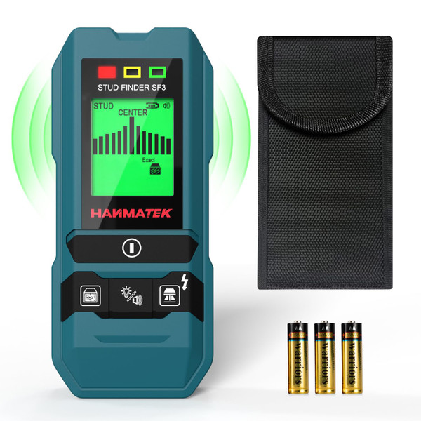 HANMATEK Stud Finder Wall Scanner Detector with Pro Smart Sensor,Audio Alarm and HD LCD Display,6 in 1 Upgrade Wood Exact Mode Stud Finder Tool for The Center Edge of Metal,Studs,AC Wire,Pipe