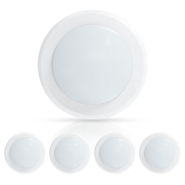 ECOELER 6 Inch LED Low Profile Surface Mount Disk Light, 16.5W 1000Lm, 5000K Daylight, Aluminum Trim, LED Ceiling Light Fixture Suitable for 3.5" & 4" J-Box or 5/6" Recessed Can, ETL & FCC Listed