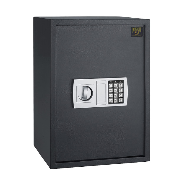 Personal Digital Safe Box - Compact Steel Home Safety Container for Money, Documents, and Jewelry with 2 Manual Override Keys by Paragon Safes (Gray)