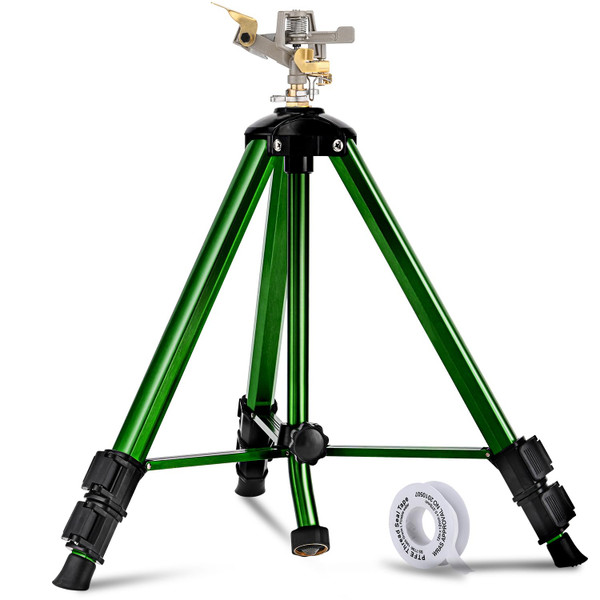 Pattiumo Sprinklers for Yard, 360° Tripod Sprinklers for Yard Large Area, 3/4" Connector Lawn Sprinkler, Adjustable Height 16-37”, Water Sprinkler for Lawn/Garden/Patio, 1Pack