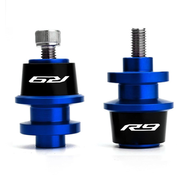 MOWOK Fit For Yamaha R9 YZF-R9 YZFR9 YZF R9 2025 2026 r9 accessories 6mm Motorcycle Swingarm Spools Sliders Stand CNC Swing Arm Stand Screws (Blue)