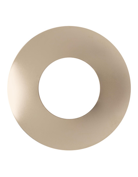 The Can Converter Ceiling Medallion for Recessed Can Light – Home Improvement Decorative Steel Flat Goof Ring & Cover Plate for 5" & 6" Cans, Small Ceiling Medallion for Chandeliers, Brushed Brass