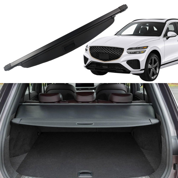 Liizoo Cargo Cover for 2024 Genesis GV70 2022 2023 2025 2026 Trunk Cover Rear Trunk Security Cover Shielding Shade Car Accessories, Black