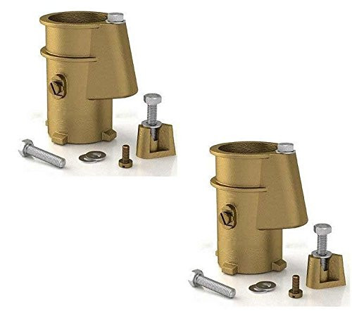 Perma-cast Pool Ladder and Handrail Bronze 4" Anchor Socket 2 Pack PS-4019-BC /#B4G341TG 32W4-15RTH806072