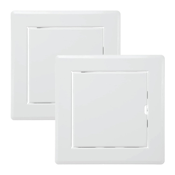 Vent Systems 4'' x 4'' Inch White - Pack of 2 - Metal Access Panel - Easy Access Doors - Access Panel for Drywall, Wall, Electrical and Plumbing Service Door