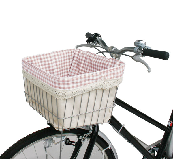 Marth (MARUTO) Inner Type Front Basket Cover D – 7 °F Check/Pink