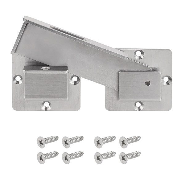 Pxoerzy Flip Gate Latch with Padlock Hole,gate Latch for Fence, Heavy Duty Double gate Latch for Wooden Fence,Swing and Sliding Open Gate,Barn Door, Shed, Vinyl Fence, Yard