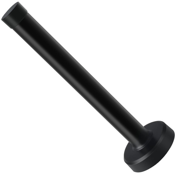 KOLAKO Door Stops, 6 Inch Door Stopper, Wall Mount, Brushed Stainless Steel Extra Long Doorstops with Sound Dampening Rubber Tip Bumper Modern Black Long Doors Stoppers for Bottom of Doors