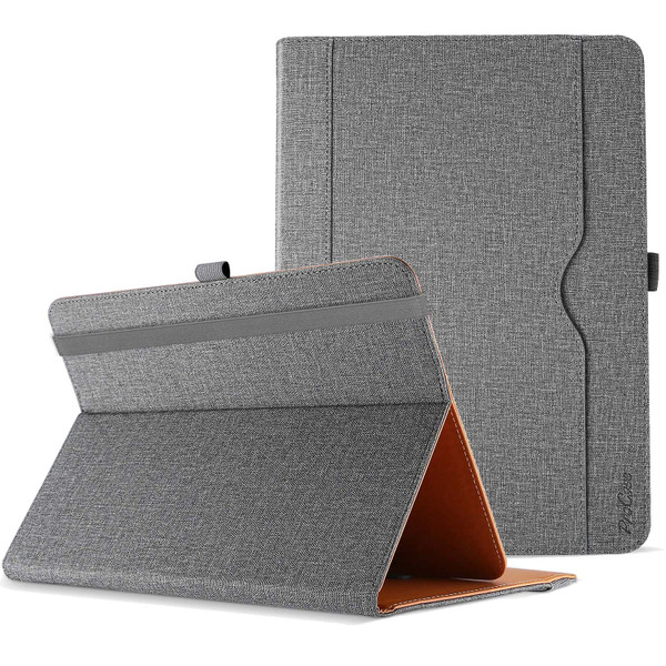 ProCase Universal Tablet Case 9-10.1 Inch, Cover for 9" 9.7" 10" 10.1" Android 15 14 Tablet with Multiple Viewing Angles and Pen Holder -Grey