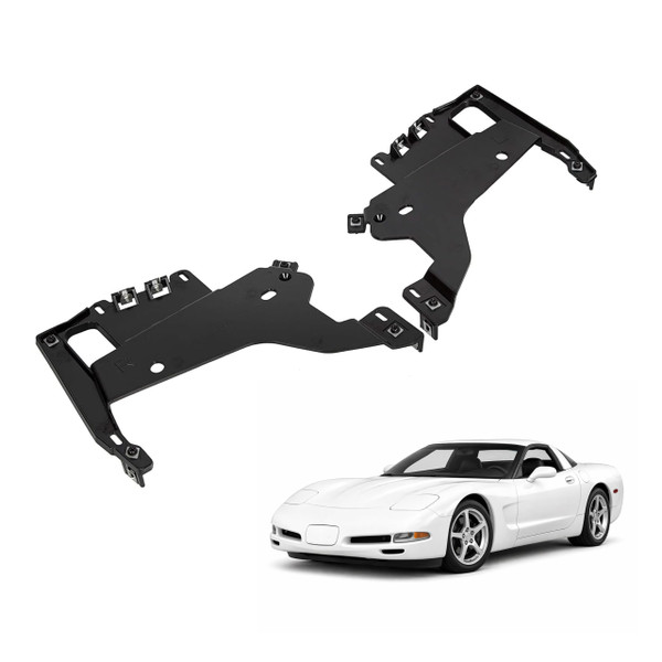 HECASA New Pair Headlight Bracket Compatible With 1997-2004 Chevy Corvette C5 Left & Right Headlights Replacement For 16523681,16523679,16523682, 16523680 LH RH