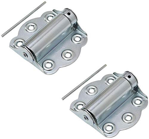 Litepak Adjustable Screen Door Hinge Professional Grade Hardware Self-Closing Easy Install (2 Pack, Zinc Plated)