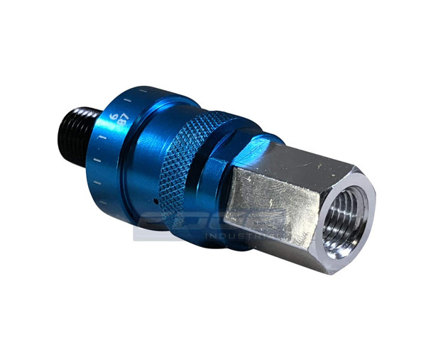 EDGE INDUSTRIAL Adjustable in-LINE Pressure Regulator for Pneumatic Tools, 1/4" NPT, Connects Directly to AIR Tool (70-120 PSI)