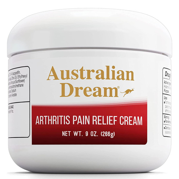 Australian Dream Arthritis Pain Relief Cream - Soothing & Non-Greasy - Powerful Topical Arthritis Pain Relief - Good for Muscle Aches or Joints - 9 oz Jar