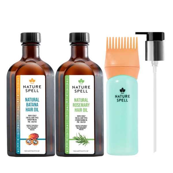 Nature Spell Hair Growth Duo with Rosemary & Batana Oils, Pre-Diluted