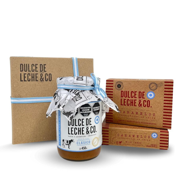 Dulce de Leche & CO. Gift Box Premium Medium DDL&CO Argentina 1 Dulce de Leche and 2 Boxes of Candies