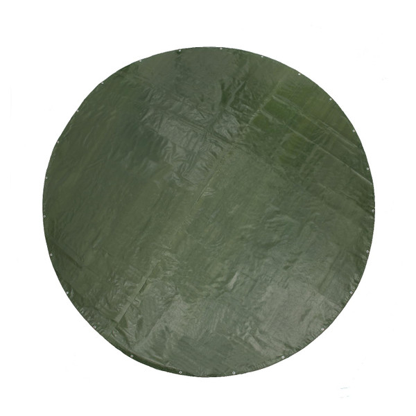 GUARD SHIELD Round Tarp 12 Feet Waterproof Heavy Duty Circle Tarps for Under Pool Green/Silver Multi Purpose Circular Outdoor Cover
