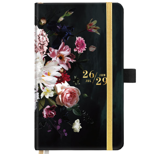 2026-2029 Pocket Planner/Calendar - JUL. 2026 - JUN. 2029, 3.8" x 6.4", 3 Year Monthly Pocket Planner/Calendar, Monthly Calendar with 61 Note Pages, Pen Holder, Elastic Closure, Bookmark