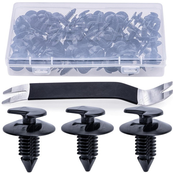 Rexka 51pcs Door Panel Retainer Clip 6033862 Compatible with Chrysler Jeep Wrangler YJ, Jeep CJ7, Jeep CJ8 Scrambler -Auto Clips Remover