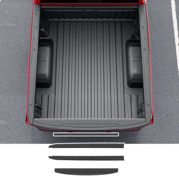 powoq 5.8FT Truck Bed Rail Caps Compatible with 2019-2026 Chevy Silverado GMC Sierra 1500 Truck Bed Rail Cover TPE Tailgate Cap Top Protector Replacement for 2019-2026 Chevy Silverado Accessories