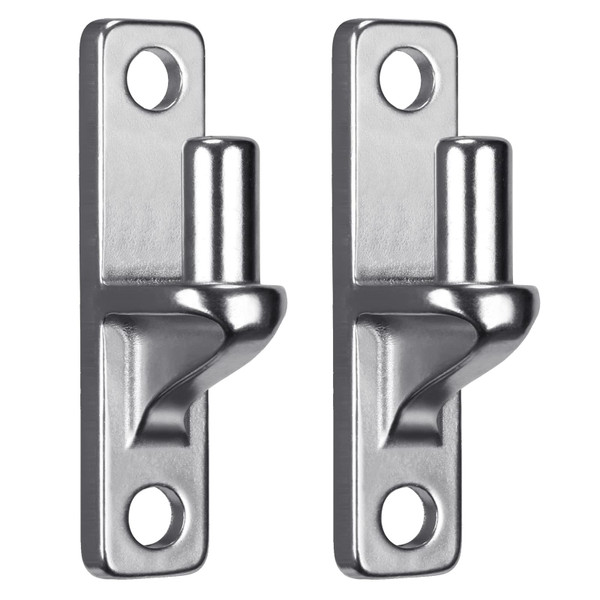 Insaga 304 Stainless Steel Gate Hinges 2 Pcs, Heavy Duty Wall Mount Hinges with 5/8" Pin, One-Piece Casting Farm & Chain Link Fence Gate Hardware