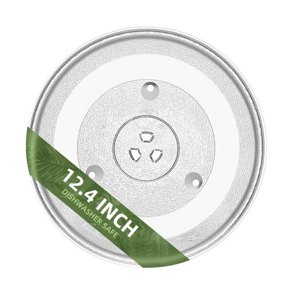 12.4 inch microwave glass turntable for 12570000008334 Toshiba microwave glass plate Compatible with FFMV1645 series Frigidaire Microwave and 12 3/8 JES1145 series GE microwave plate WB48X30612