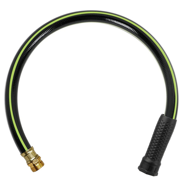 Worth Leader Short Garden Hose 3/4 in. x 2 ft. - Heavy Duty Lightweight PVC Water Hose - Flexible, No Kink, Leakproof, Male to Female Fittings - 200PSI Work & 500PSI Burst, for Lawn & Commercial Use