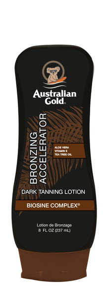 Australian Gold Dark Tanning Accelerator Lotion With Bronzer, 8 Ounce, New Package Same Formula, B003GX5SSC