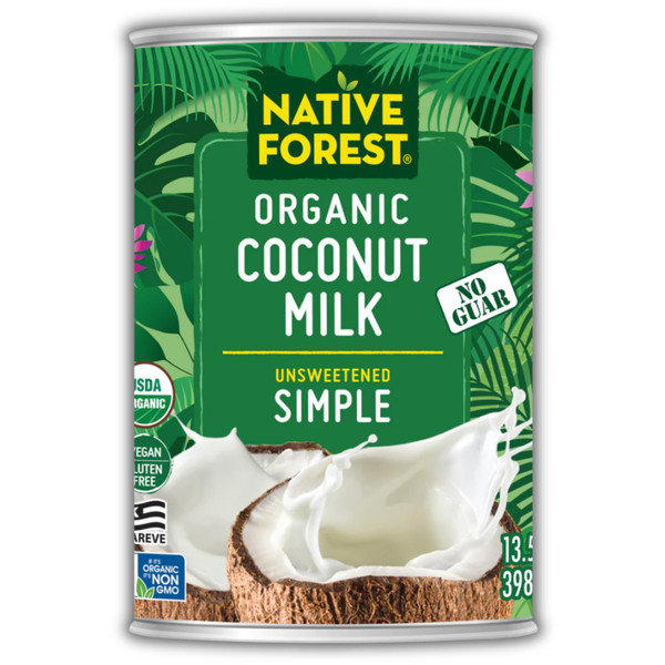 Native Forest Organic Unsweetened Coconut Milk- Simple, 13.5 Fl Oz, 12 Pack