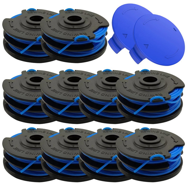 VinneMOO KST-120X Replacement Trimmer Spool Line Compatible with Kobalt 40-Volt Kobalt KST 120X-06,String Trimmer Spool 20 Ft 0.065-inch, 12Pack(10 Spool + 2 Cap)