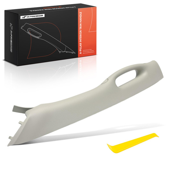 A-Premium Front Left A Pillar Grab Handle Molding Trim - Compatible with 2002-2010 Dodge Ram 1500 2500 3500 4500 5500 Pickup Truck - Replace 1TE75BD1AA, 1TE75TL2AA, 5GR29TL2AF, 5GR29TL2AG