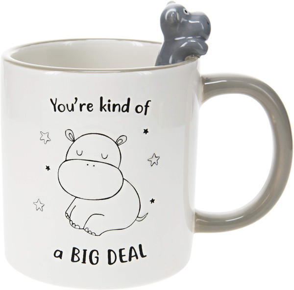 You're Kind Of A Big Deal - Hippo Gray 17oz Dolomite Coffee Cup Mug