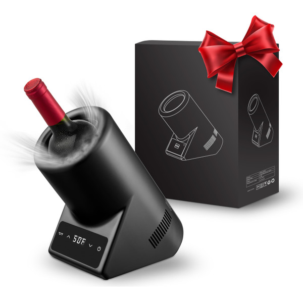 Wine Chiller Electric,Single Bottle Cooler for 750ml Wine or Some Champagne,Portable Cellars Keep Cold Up to 24h,Iceless Chiller at Poolside Party,Gift for Lover