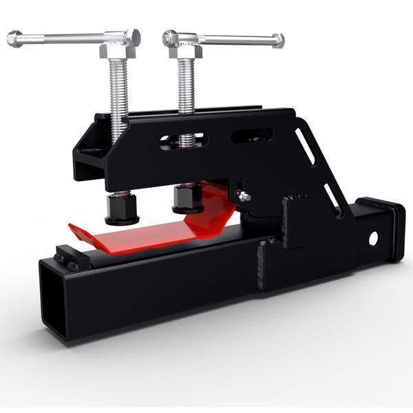 2026 New Upgraded Tractor Clamp on Trailer Hitch Receiver, Tractor Bucket Hitch Non-Slip 2" Ball Mount Adapter for Tractor Bucket Kubota Deere Bobcat, Bucket Trailer Hitch Attachment (Black)