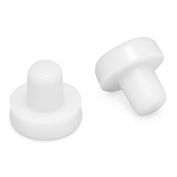 1/2" Nylon Stem Bumper Floor Protector, Protect Your Outdoor Furniture and Patio Swivel Chair, Furniture Sliders, Pack of 25, White