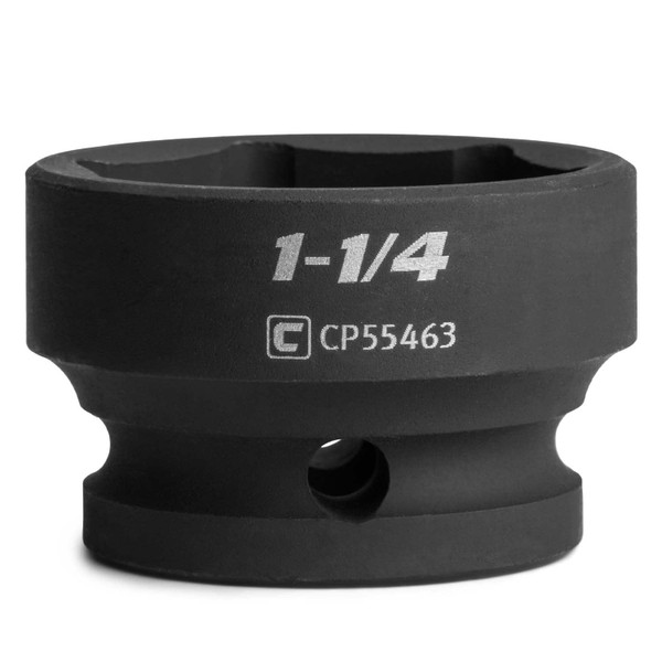 Capri Tools 1-1/4 in. Stubby Impact Socket, 1/2 in. Drive, 6-Point, SAE