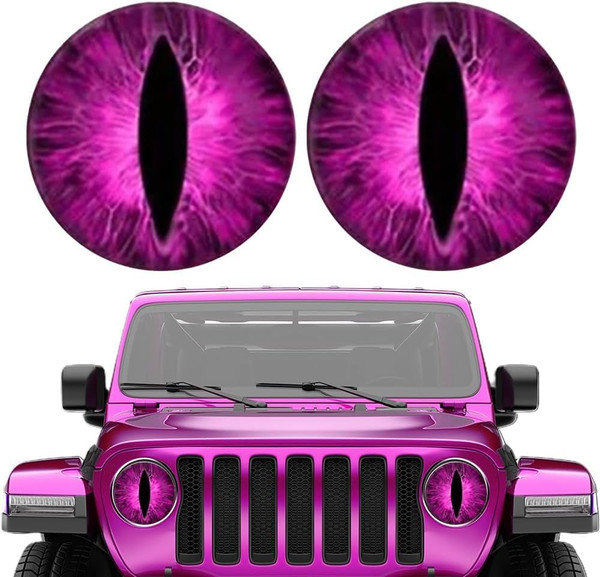 Beast Eyes Headlight Decals Pair for Jeep, 2024 New Eye Decal for Jeep Wranglers Headlights, Car Accessories for Men Women, 3D Round Eyes Headlight Decal Stickers for Truck Car Bumper Decoration 2pcs Beast Eyes Headlight Decals Pair for Jeep, 2024 New Eye Decal for Jeep Wranglers Headlights, Car Accessories for Men Women, 3D Round Eyes Headlight Decal Stickers for Truck Car Bumper Decoration 2pcs