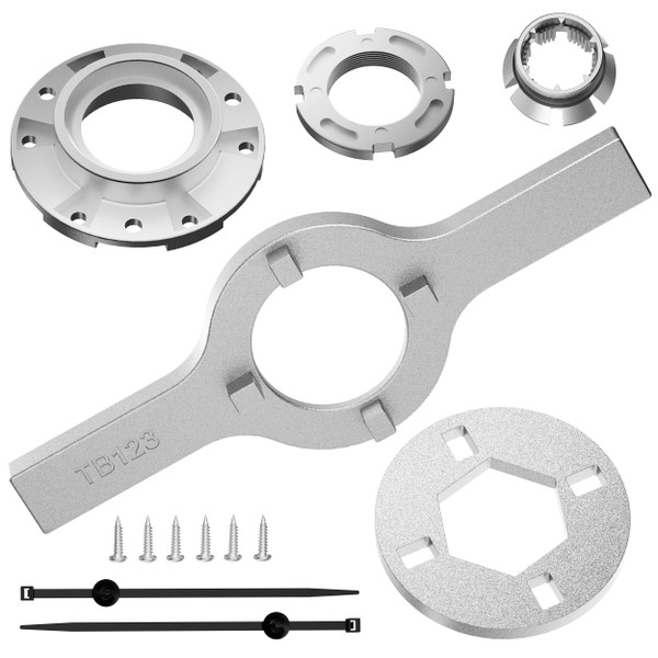 DQHKOW Upgraded Metal W10324651 Washer Hub Kit with TB123A Wrench Replaces W10528947/W10291415/PS2581262
