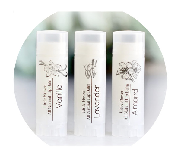 Set of 3 Handmade Natural Lip Balm - stocking Stuffers for women